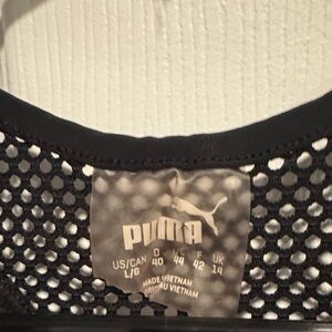 Puma Black Mesh Athletic Top